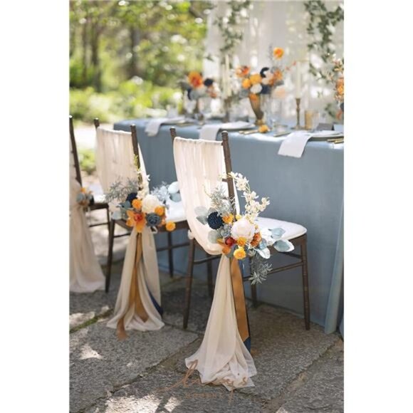 Navy Blue Fake Flowers 25pcs DIY Wedding Bouquet Centerpiece Decor Stems - Picture 6 of 7